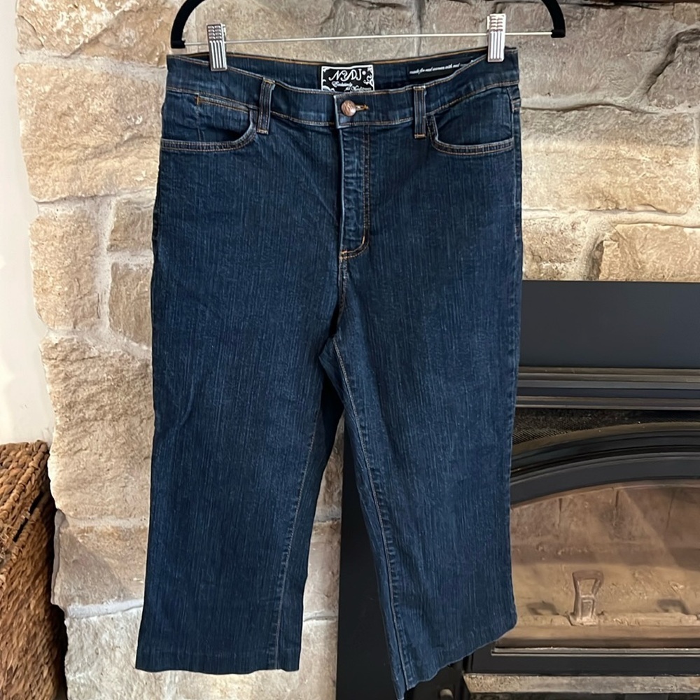 NYDJ dark denim cropped jeans capris sz 10